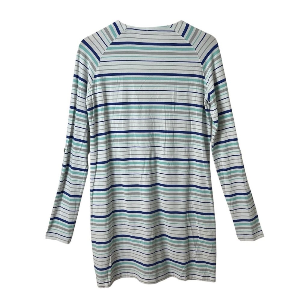 COOLIBAR Cabana Hightide Swim Coverup Small UPF 50+ Full Zip Jacket Stripes - Picture 3 of 12